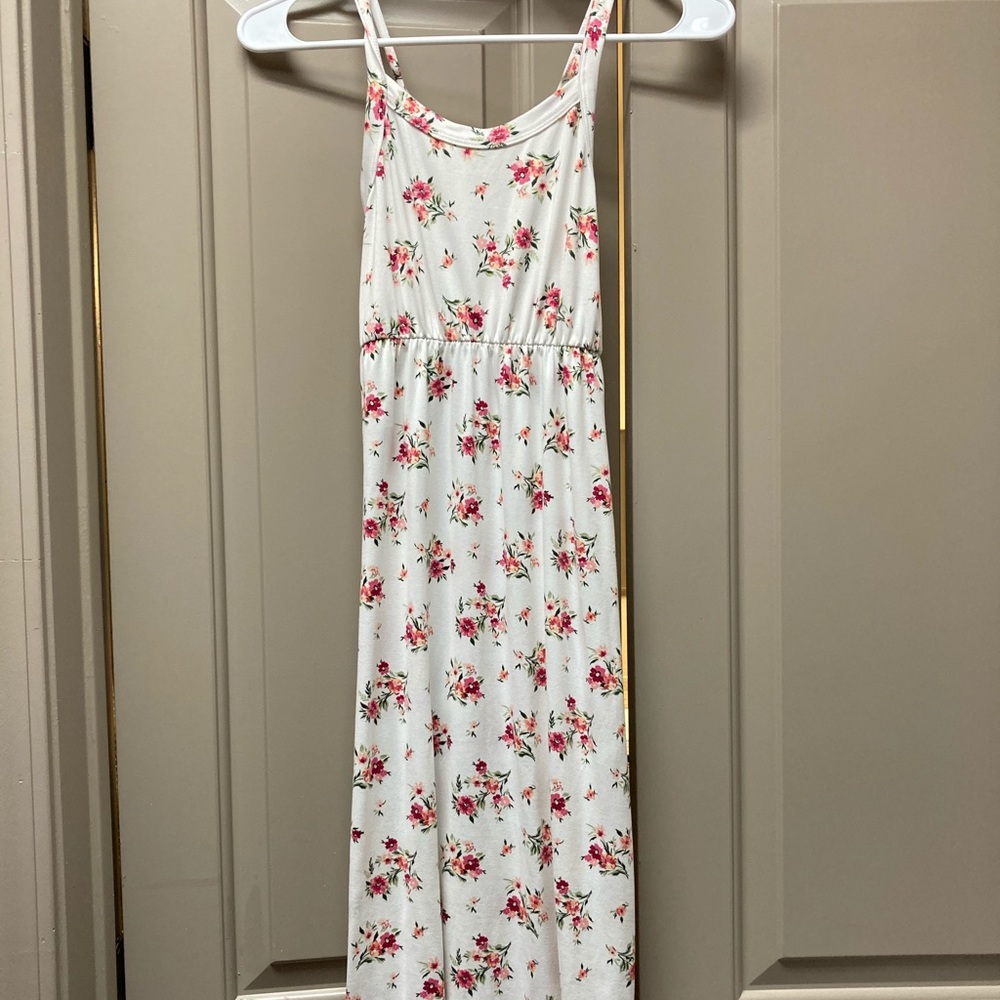 Girls flower summer maxi dress size 8